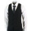 (46) Mens 3 Piece Plain Black Classic Retro Suit 2