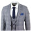 (46) Mens 3 Piece Grey Birdseye Check Classic Suit 4