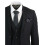 (46) Mens 3 Piece Plain Black Classic Retro Suit 4