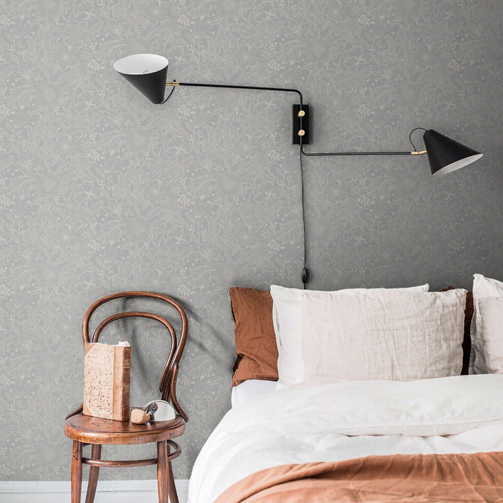 Sommarang Wilma Wallpaper Grey Galerie S13126 5901638005526