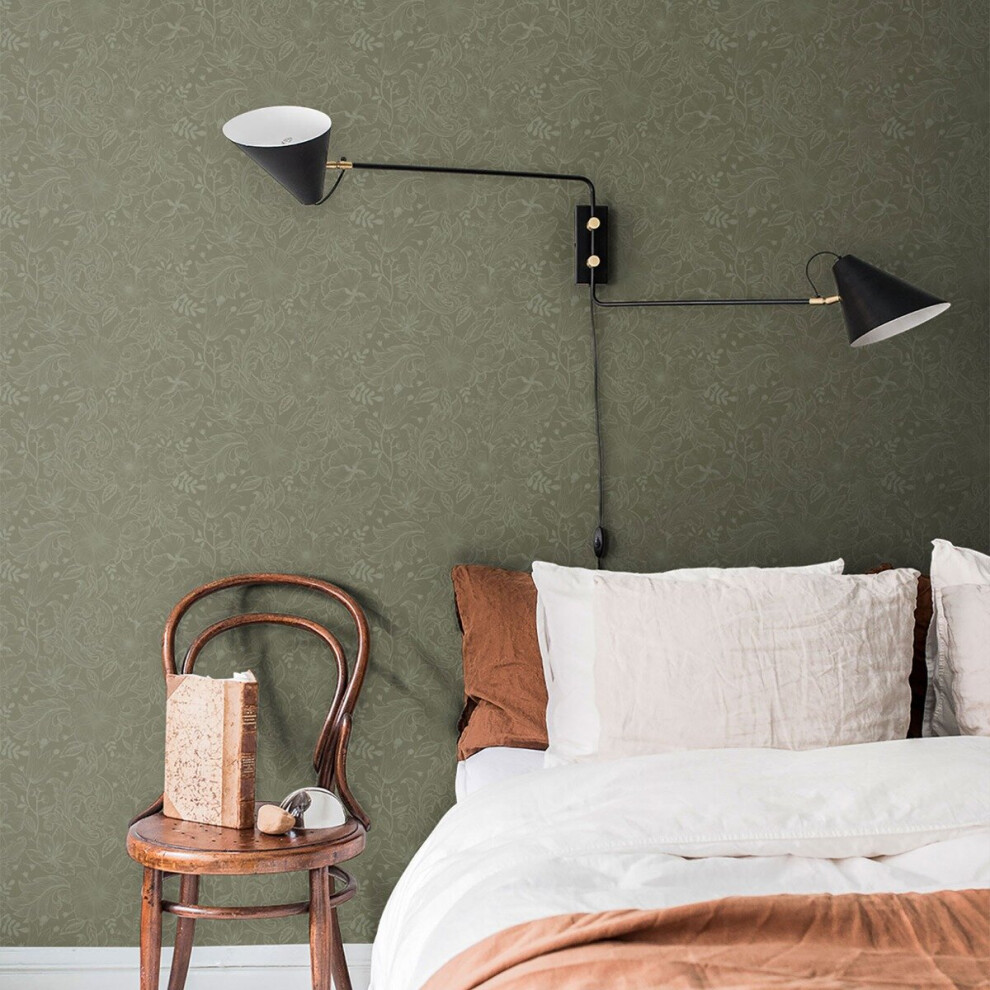 Sommarang Wilma Wallpaper Green Galerie S13129 5901638005557