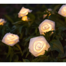 Solar Powered Garden 2 m x Rose Flower LED String Lights
