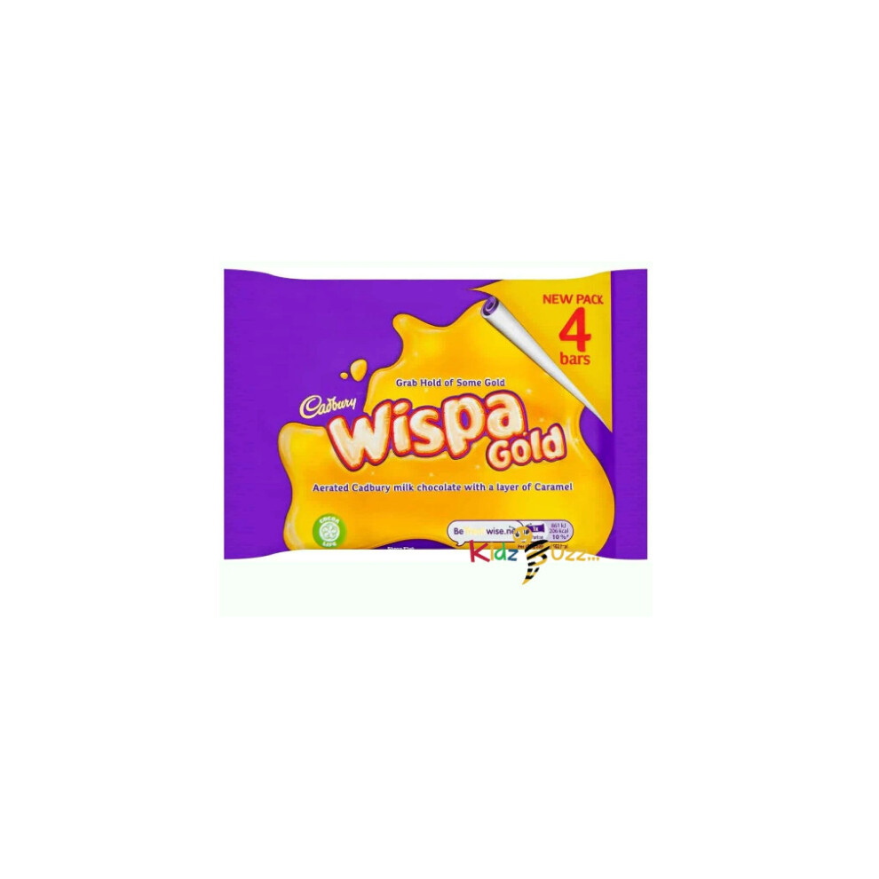 Cadbury Wispa Gold Chocolate Bar, 4 x 41g