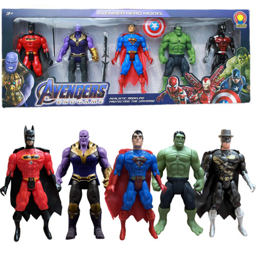 5pcs Avengers Hero Hulk Captain America Thanos Figures Super Toys Gifts