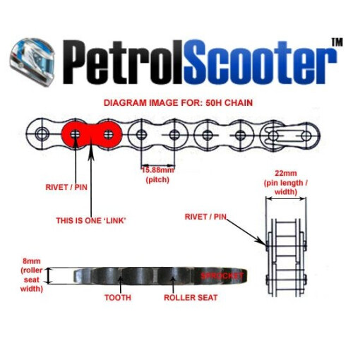 Drive Chain Gold 50H / 530 59 Links + 1 Split Link 1