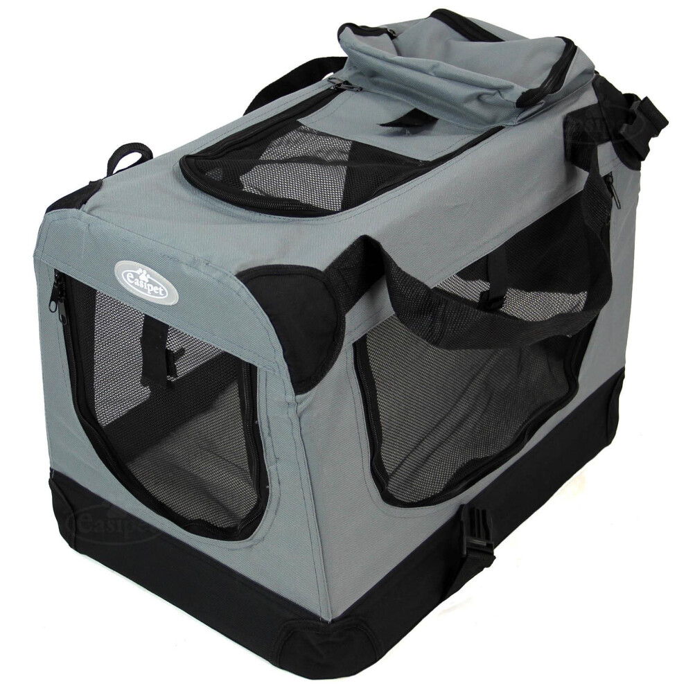 Easipet Fabric Pet Carrier Grey Small 67152