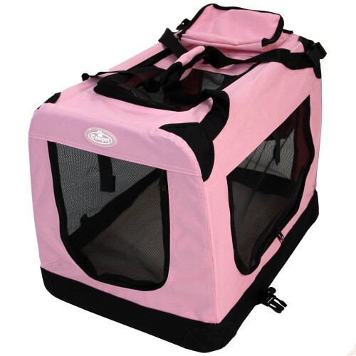 Fabric Pet Carrier Pink Large 21566 on OnBuy