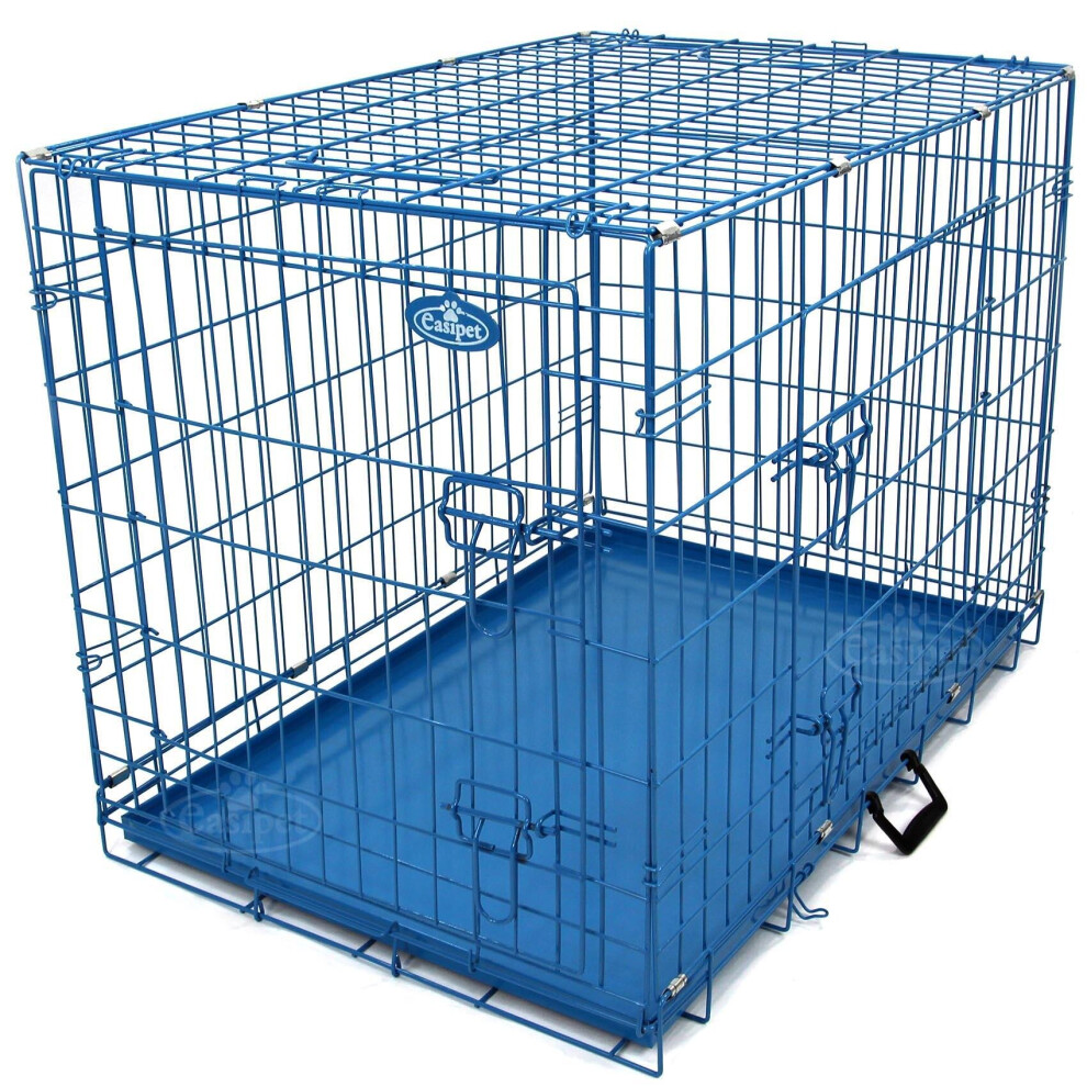 Dog Metal Training Cage in Blue 36in 74685