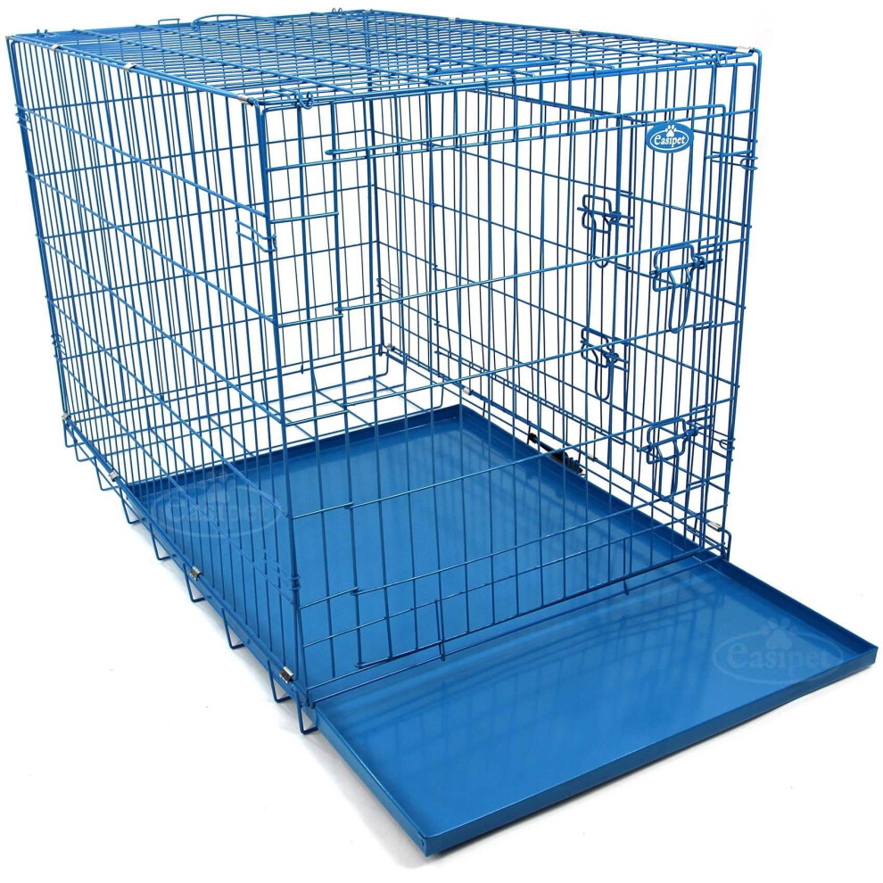 Dog Metal Training Cage in Blue 42in 74686