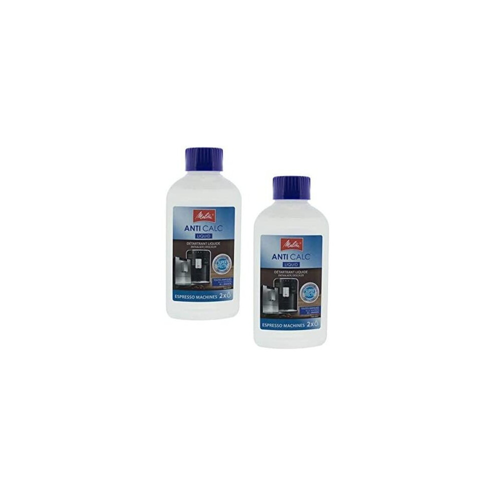 Melitta Descaler Liquid for Auto Coffee Machines 2 x 250ml Odour Neutral