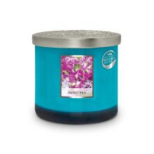 Heart & Home Sweet Pea Twin Wick Scented Ellipse Candle In Glass Jar