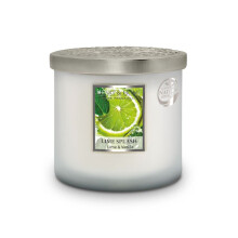 Heart & Home Lime Splash Twin Wick Scented Ellipse Candle In Glass Jar