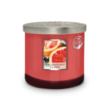 Heart & Home Grapefruit & Cassis Twin Wick Scented Ellipse Candle In Glass Jar