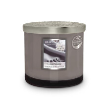 Heart & Home Cashmere Twin Wick Scented Ellipse Candle In Glass Jar