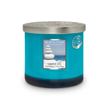 Heart & Home Simply Spa Twin Wick Scented Ellipse Candle In Glass Jar