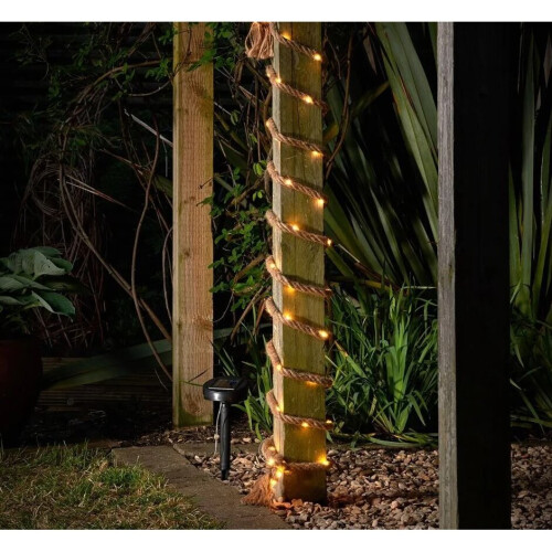 Solar Powered Rope Lights | 4 Metre | 50 x LEDs | No Electrics