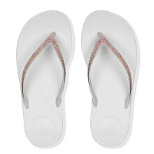 Fit Flop iQushion Sparkle Flip-Flops White Sparkle