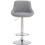Single Grey Milan Bar Stool, swivel height adjustable bar stool 3