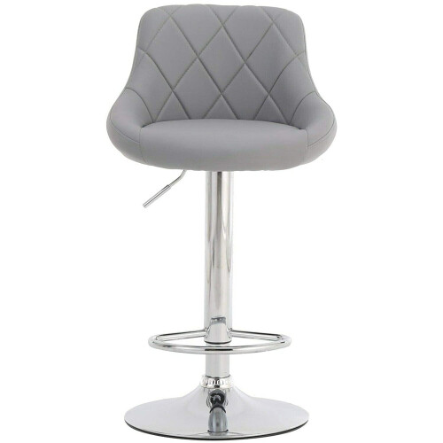Single Grey Milan Bar Stool, swivel height adjustable bar stool 2