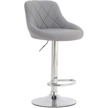 Single Grey Milan Bar Stool, swivel height adjustable bar stool