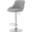Single Grey Milan Bar Stool, swivel height adjustable bar stool 2