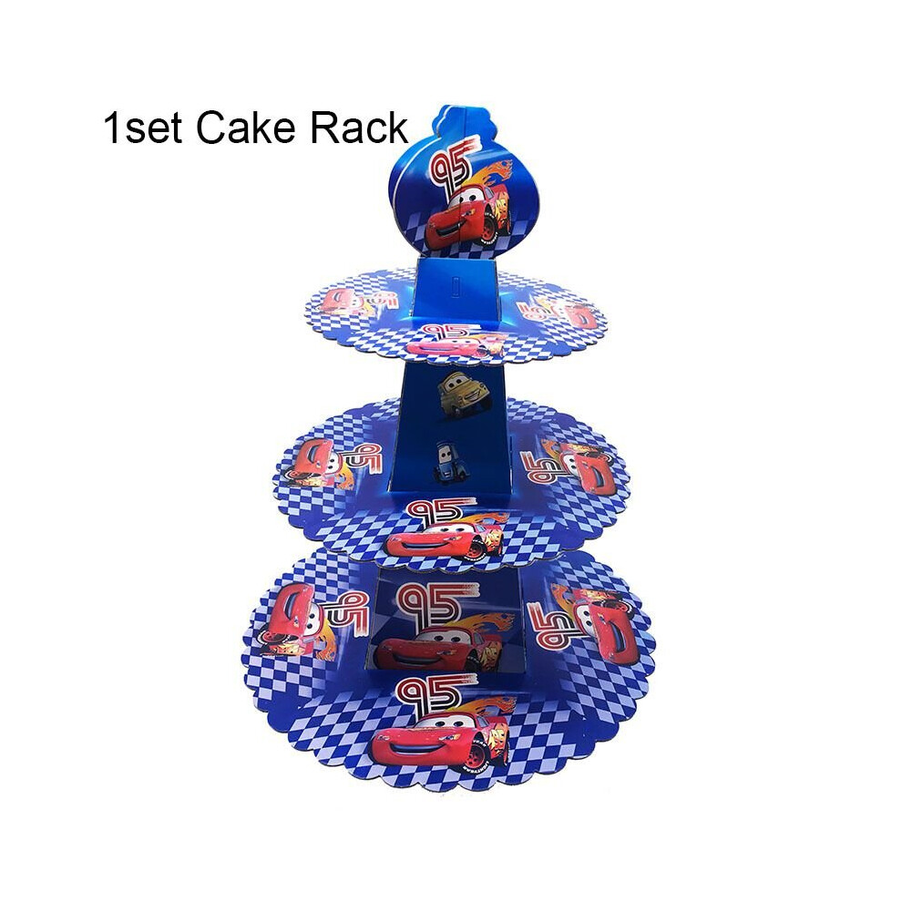 (1set-Cake Rack) McQueen Cars Theme Birthday Party Supplies Decor Kids  Plates Banner