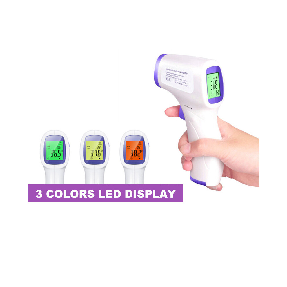 LED Three Color Display Non-Contact Forehead Infrared Thermometer Handheld