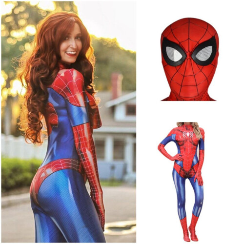 Spiderman Cosplay Bodysuit Women One Piece Suit Carnival Fancy