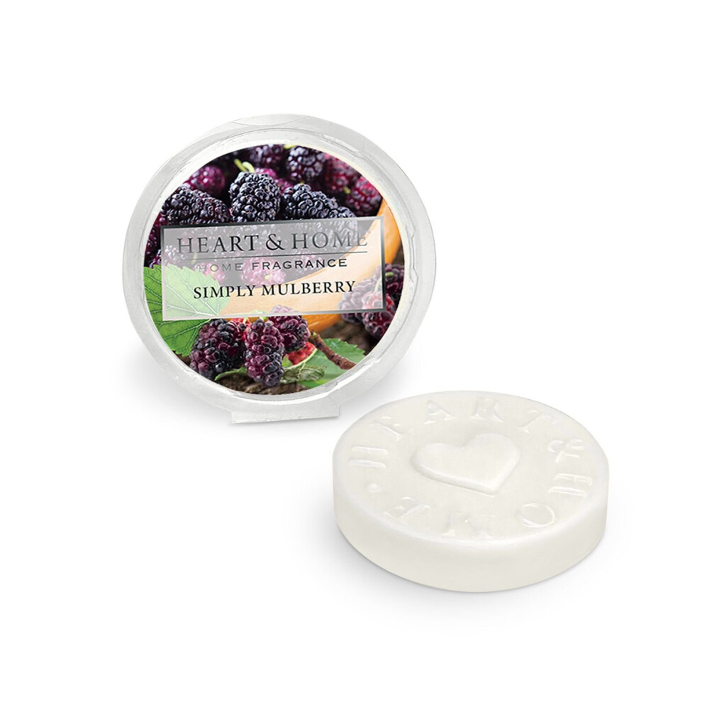 Heart & Home Simply Mulberry Round Wax Melt Scented Disc Use With Wax Warmer