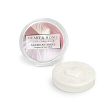 Heart & Home Guardian Angel Round Wax Melt Disc - Bergamot, Lemon & Sweet Musk, 12h Soy-Blend - Use With Wax Warmer