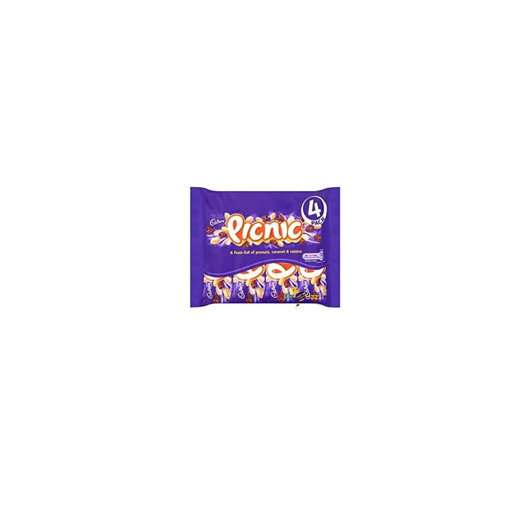 Cadbury Picnic 4 Bars (Pack of 5, Total 20 Bars)