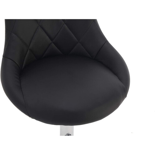 Single Black Milan Bar Stool, swivel height adjustable bar stool 2