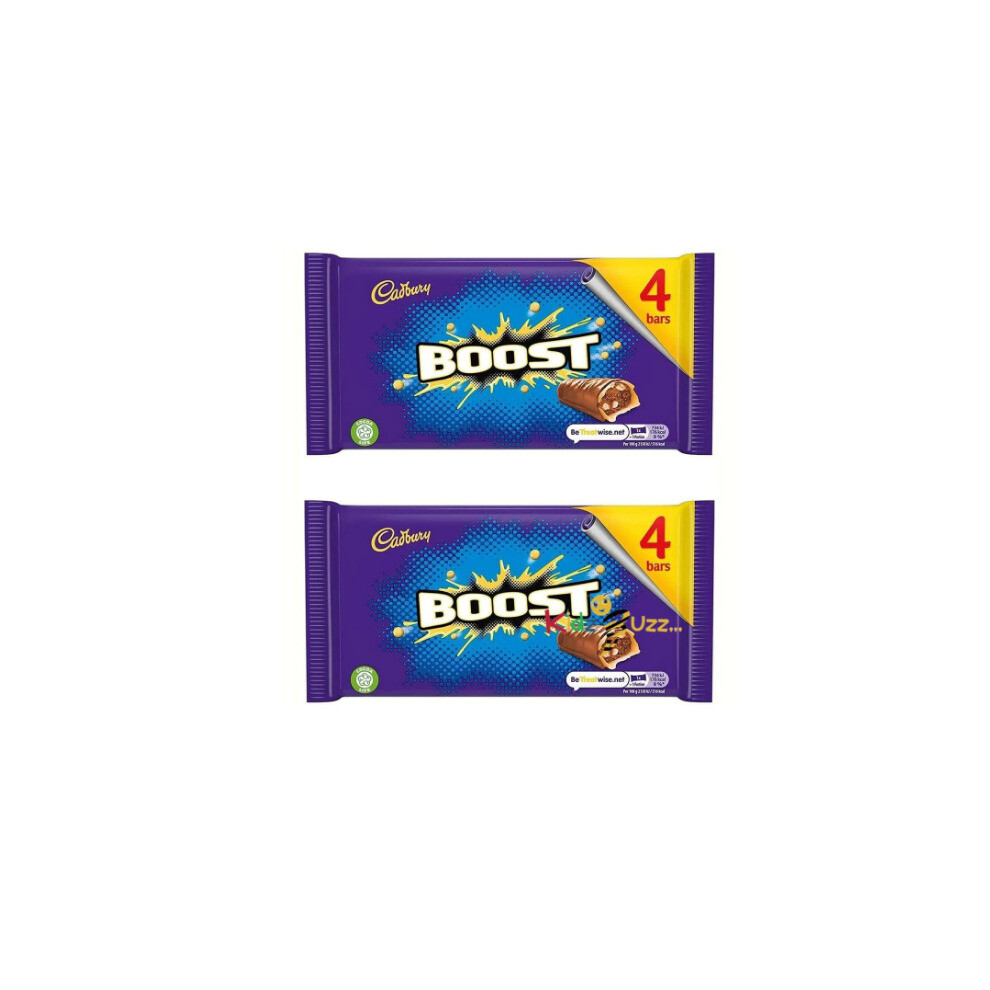 Cadbury Boost Chocolate Bar 4 Bars (Pack of 2) 136g Each