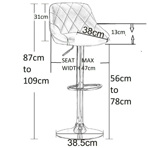 Single Yellow Milan Bar Stool, swivel height adjustable bar stool 2