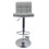 Single Grey "Modena" Faux Leather Bar Stool, swivel, height adjustable 4