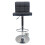 Single Black "Modena" Faux Leather Bar Stool, swivel, 4