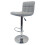 Single Grey "Modena" Faux Leather Bar Stool, swivel, height adjustable 2