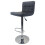 Single Black "Modena" Faux Leather Bar Stool, swivel, 2
