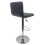 Single Black "Modena" Faux Leather Bar Stool, swivel, 3