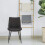 Set of 2 PU Leather Dining Reception Restaurant Anthracite Chairs 5