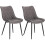 2X Luxury PU Leather Dining Reception Restaurant Dark Grey Chairs 1