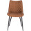 Set of 2 Luxury PU Leather Dining Reception Restaurant Brown Chairs 2