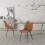 Set of 2 Luxury PU Leather Dining Reception Restaurant Brown Chairs 1