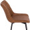 Set of 2 Luxury PU Leather Dining Reception Restaurant Brown Chairs 6