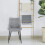 Set of 2 Luxury PU Leather Dining Reception Restaurant Grey Chairs 3