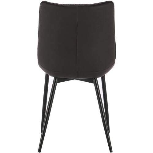 Set of 2 PU Leather Dining Reception Restaurant Anthracite Chairs 2