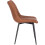 Set of 2 Luxury PU Leather Dining Reception Restaurant Brown Chairs 7