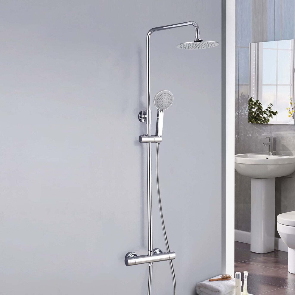 Thermostatic Riser Rail Shower Mixer Chrome