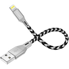 (15CM) iSOUL Lightning iPhone Charger Data Cable - 15cm / 1M / 2M Long Nylon Braided Lead USB Fast Charge Sync