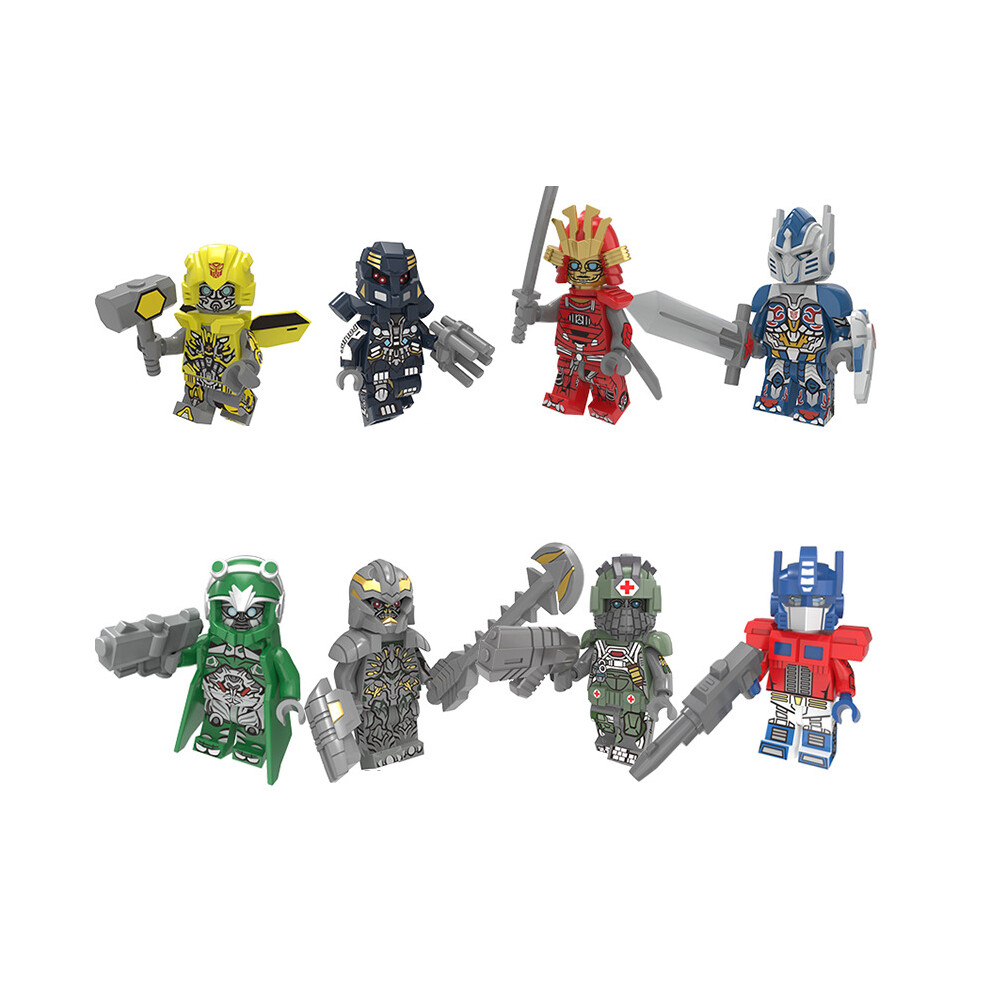 8pcs Transformers Optimus Bumblebee Megatron Minifigures Toys